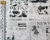 Little Johnny Newspaper Print 100% Cotton 150cm Wide Digitally Printed Fabric for Crafting, Sewing, Patchwork, Dressmaking
